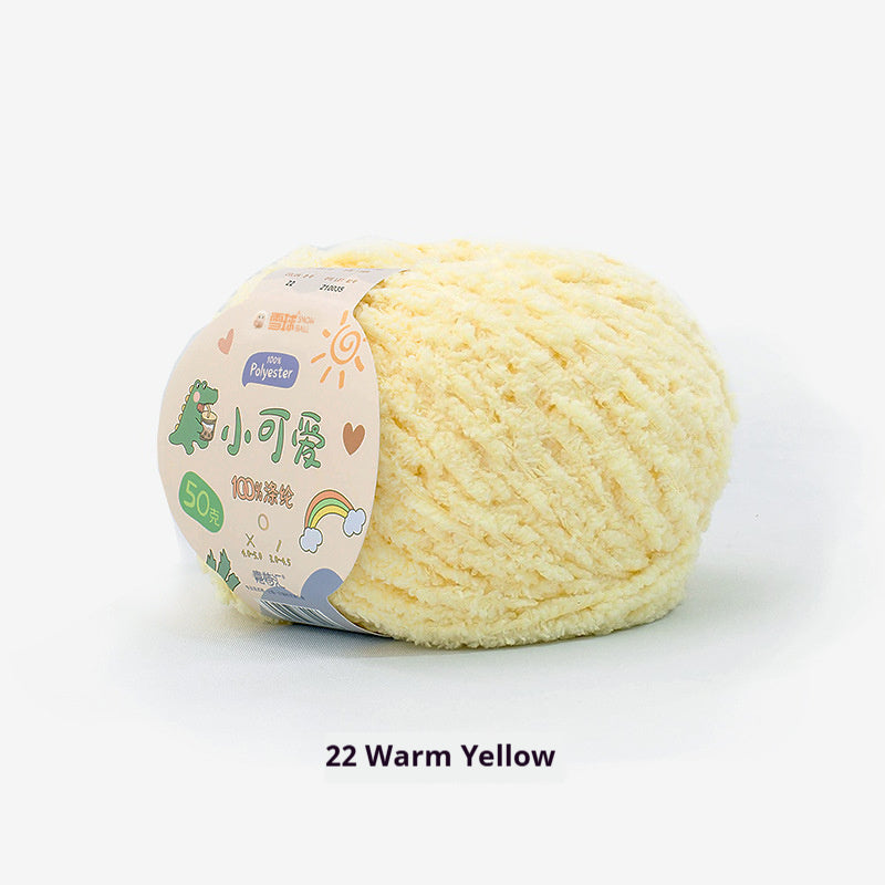 HKM-845843 Hand-Woven Three-Strand Velvet Crochet Yarn - 50g Wool Ball for DIY Crafts