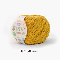 HKM-845843 Hand-Woven Three-Strand Velvet Crochet Yarn - 50g Wool Ball for DIY Crafts