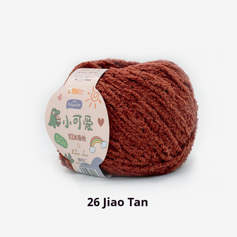 HKM-845843 Hand-Woven Three-Strand Velvet Crochet Yarn - 50g Wool Ball for DIY Crafts
