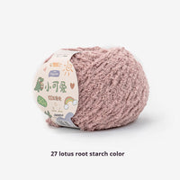HKM-845843 Hand-Woven Three-Strand Velvet Crochet Yarn - 50g Wool Ball for DIY Crafts