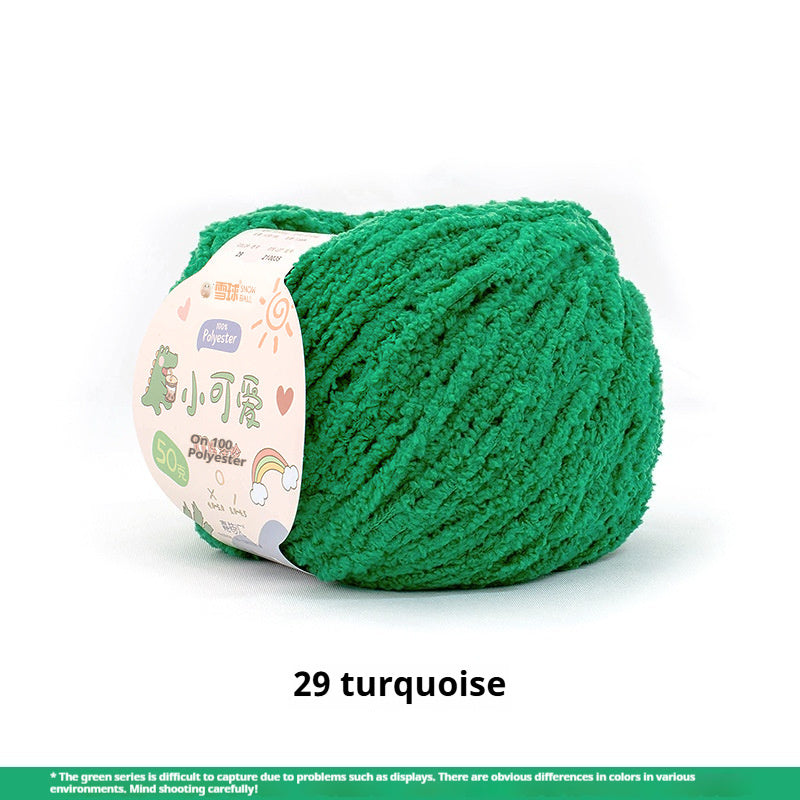 HKM-845843 Hand-Woven Three-Strand Velvet Crochet Yarn - 50g Wool Ball for DIY Crafts