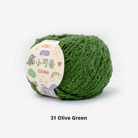 HKM-845843 Hand-Woven Three-Strand Velvet Crochet Yarn - 50g Wool Ball for DIY Crafts
