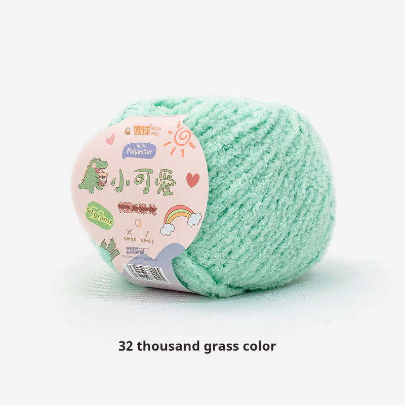 HKM-845843 Hand-Woven Three-Strand Velvet Crochet Yarn - 50g Wool Ball for DIY Crafts