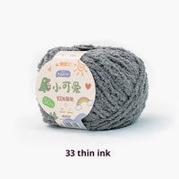 HKM-845843 Hand-Woven Three-Strand Velvet Crochet Yarn - 50g Wool Ball for DIY Crafts