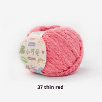 HKM-845843 Hand-Woven Three-Strand Velvet Crochet Yarn - 50g Wool Ball for DIY Crafts