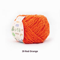 HKM-845843 Hand-Woven Three-Strand Velvet Crochet Yarn - 50g Wool Ball for DIY Crafts