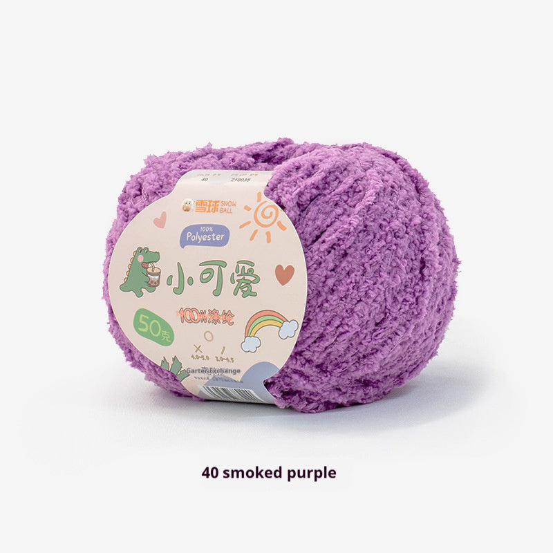 HKM-845843 Hand-Woven Three-Strand Velvet Crochet Yarn - 50g Wool Ball for DIY Crafts