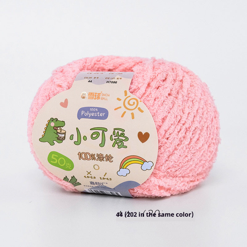HKM-845843 Hand-Woven Three-Strand Velvet Crochet Yarn - 50g Wool Ball for DIY Crafts