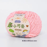HKM-845843 Hand-Woven Three-Strand Velvet Crochet Yarn - 50g Wool Ball for DIY Crafts
