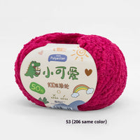 HKM-845843 Hand-Woven Three-Strand Velvet Crochet Yarn - 50g Wool Ball for DIY Crafts