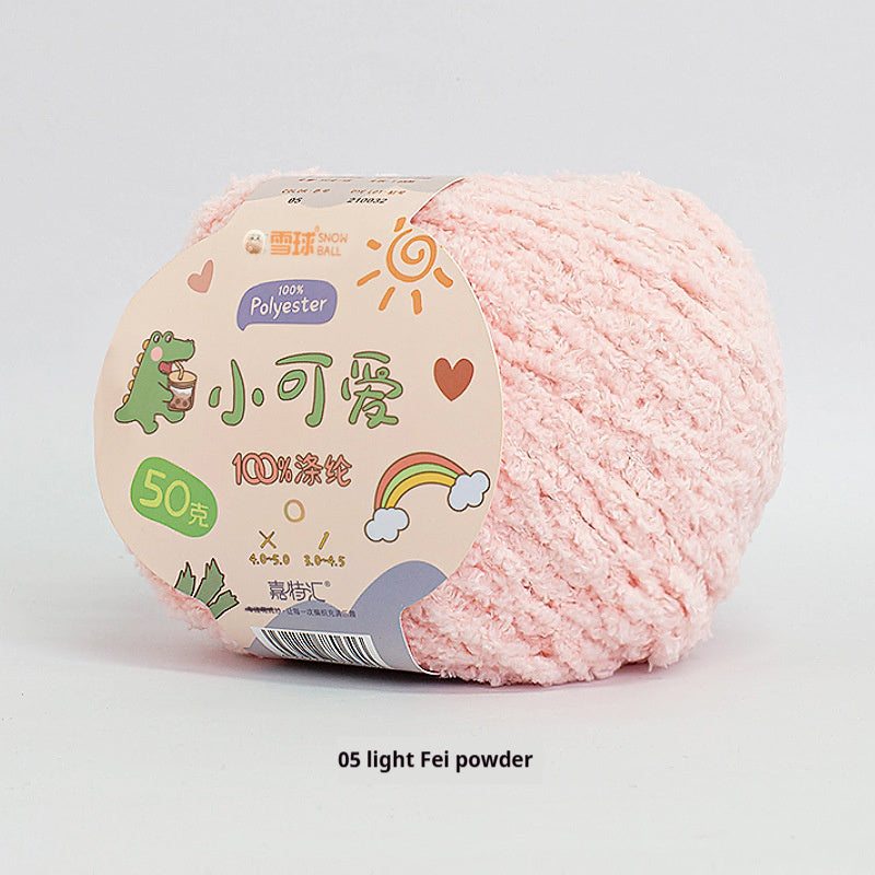 HKM-845843 Hand-Woven Three-Strand Velvet Crochet Yarn - 50g Wool Ball for DIY Crafts