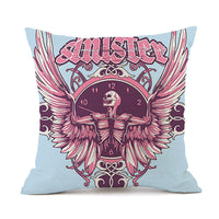 HKM-845843 Personalized Halloween Retro Skull Linen Throw Pillow Cover, 45x45cm