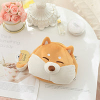 HKM-845843 Shiba Inu and Husky Dog Dumpling Keychain with Cosmetic Bag Set