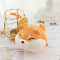 HKM-845843 Shiba Inu and Husky Dog Dumpling Keychain with Cosmetic Bag Set