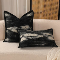 HKM-845971 Color Matching Cotton and Linen Couch Pillow - 45x45cm, New Chinese Style