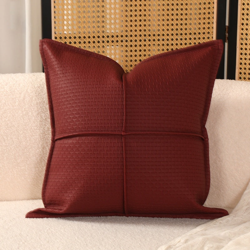 HKM-845971 Color Matching Cotton and Linen Couch Pillow - 45x45cm, New Chinese Style