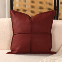 HKM-845971 Color Matching Cotton and Linen Couch Pillow - 45x45cm, New Chinese Style