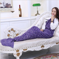 HKM-845971 Cozy Mermaid Tail Blanket in Various Colors - Soft Imitation Cashmere, Perfect for Winter
