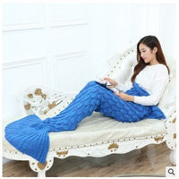 HKM-845971 Cozy Mermaid Tail Blanket in Various Colors - Soft Imitation Cashmere, Perfect for Winter
