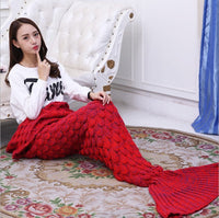 HKM-845971 Cozy Mermaid Tail Blanket in Various Colors - Soft Imitation Cashmere, Perfect for Winter
