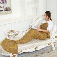 HKM-845971 Cozy Mermaid Tail Blanket in Various Colors - Soft Imitation Cashmere, Perfect for Winter