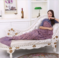HKM-845971 Cozy Mermaid Tail Blanket in Various Colors - Soft Imitation Cashmere, Perfect for Winter