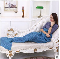 HKM-845971 Cozy Mermaid Tail Blanket in Various Colors - Soft Imitation Cashmere, Perfect for Winter
