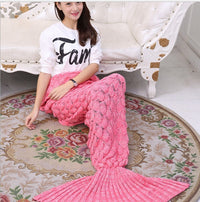 HKM-845971 Cozy Mermaid Tail Blanket in Various Colors - Soft Imitation Cashmere, Perfect for Winter