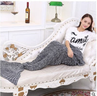 HKM-845971 Cozy Mermaid Tail Blanket in Various Colors - Soft Imitation Cashmere, Perfect for Winter