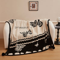 HKM-846163 Multifunctional Black and White Panda Velvet Blanket - Multiple Sizes Available