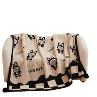 HKM-846163 Multifunctional Black and White Panda Velvet Blanket - Multiple Sizes Available