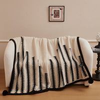 HKM-846163 Multifunctional Black and White Panda Velvet Blanket - Multiple Sizes Available