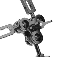 HKM-846227 Three-Hole Butterfly Clip for Diving Photography - Compatible with GOPRO and Other Action Cameras, Aluminum Alloy, Available in Red, Blue, and Black