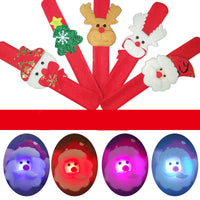 HKM-846291 Christmas Pop Ring Slap Bracelet for Kids - Luminous & Festive Design