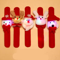HKM-846291 Christmas Pop Ring Slap Bracelet for Kids - Luminous & Festive Design