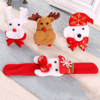 HKM-846291 Christmas Pop Ring Slap Bracelet for Kids - Luminous & Festive Design