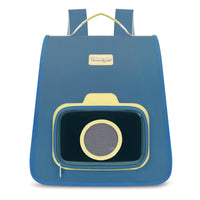 HKM-846355 Portable Pet Backpack - Solid Color Nylon Carrier in Pink, Khaki, Dark Blue, Sky Blue