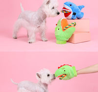 HKM-846611 Plush Monster and Shark Dog Toys for Puppies and Pets