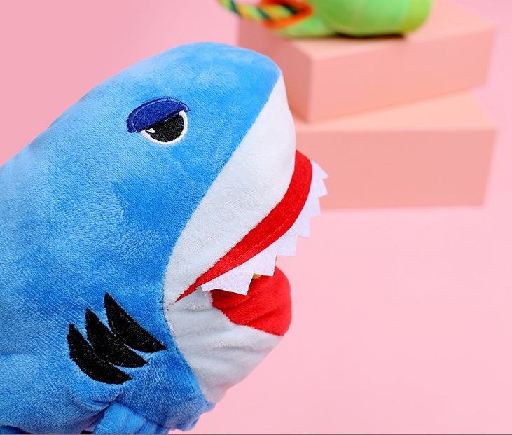 HKM-846611 Plush Monster and Shark Dog Toys for Puppies and Pets