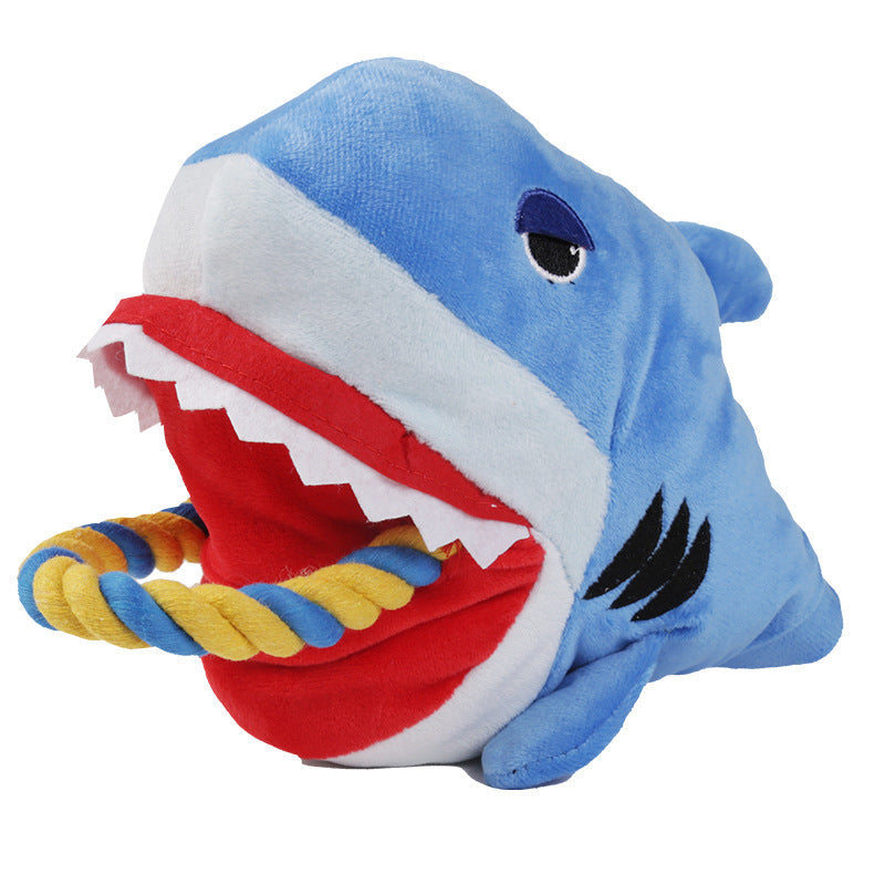 HKM-846611 Plush Monster and Shark Dog Toys for Puppies and Pets