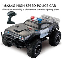 HKM-846739 1:8 Scale Remote Control Police Car - 2.4G High-Speed RC Vehicle for Kids Ages 5+ - Ready-to-Go Toy for Indoor and Outdoor Fun