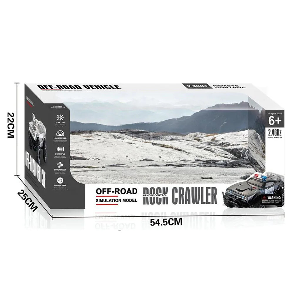 HKM-846739 1:8 Scale Remote Control Police Car - 2.4G High-Speed RC Vehicle for Kids Ages 5+ - Ready-to-Go Toy for Indoor and Outdoor Fun