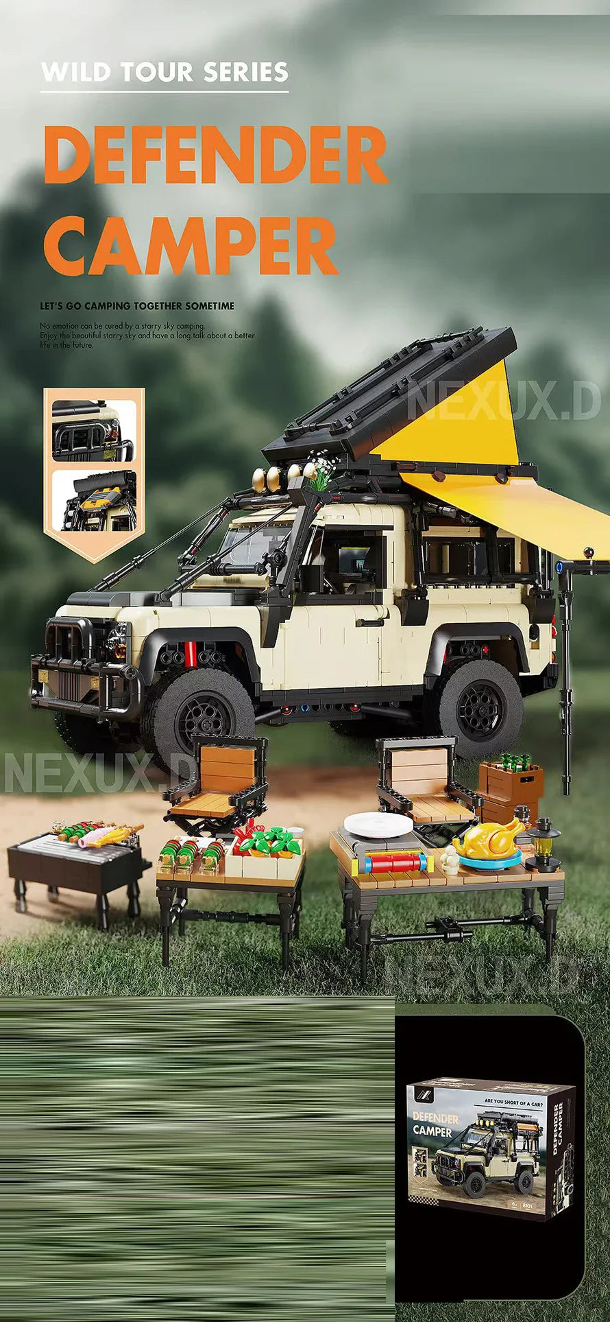 Remote Control Off-Road SUV Building Blocks Set - 2766PCS Plastic Model Kit for Ages 2 and Up