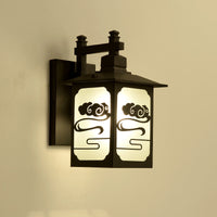 HKM-846867 Retro Outdoor Wall Lamp for Garden Gate – Sand Black Finish, E27 Design, Galvanized Sheet & Zinc Alloy Construction