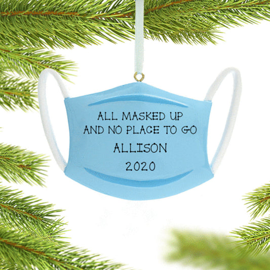 HKM-846931 Wooden Christmas Tree Hanging Ornaments - 3.94" x 2.75" Natural Craft with Color Printing