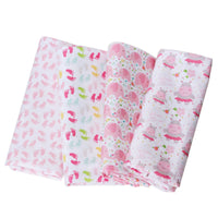 HKM-846995 Candy Color Cotton Cartoon Print Fabric for DIY Handmade Clothing - 45cm x 110cm