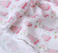 HKM-846995 Candy Color Cotton Cartoon Print Fabric for DIY Handmade Clothing - 45cm x 110cm