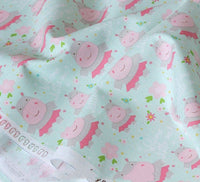 HKM-846995 Candy Color Cotton Cartoon Print Fabric for DIY Handmade Clothing - 45cm x 110cm