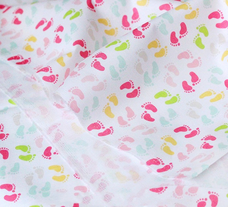 HKM-846995 Candy Color Cotton Cartoon Print Fabric for DIY Handmade Clothing - 45cm x 110cm