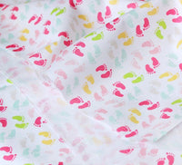 HKM-846995 Candy Color Cotton Cartoon Print Fabric for DIY Handmade Clothing - 45cm x 110cm